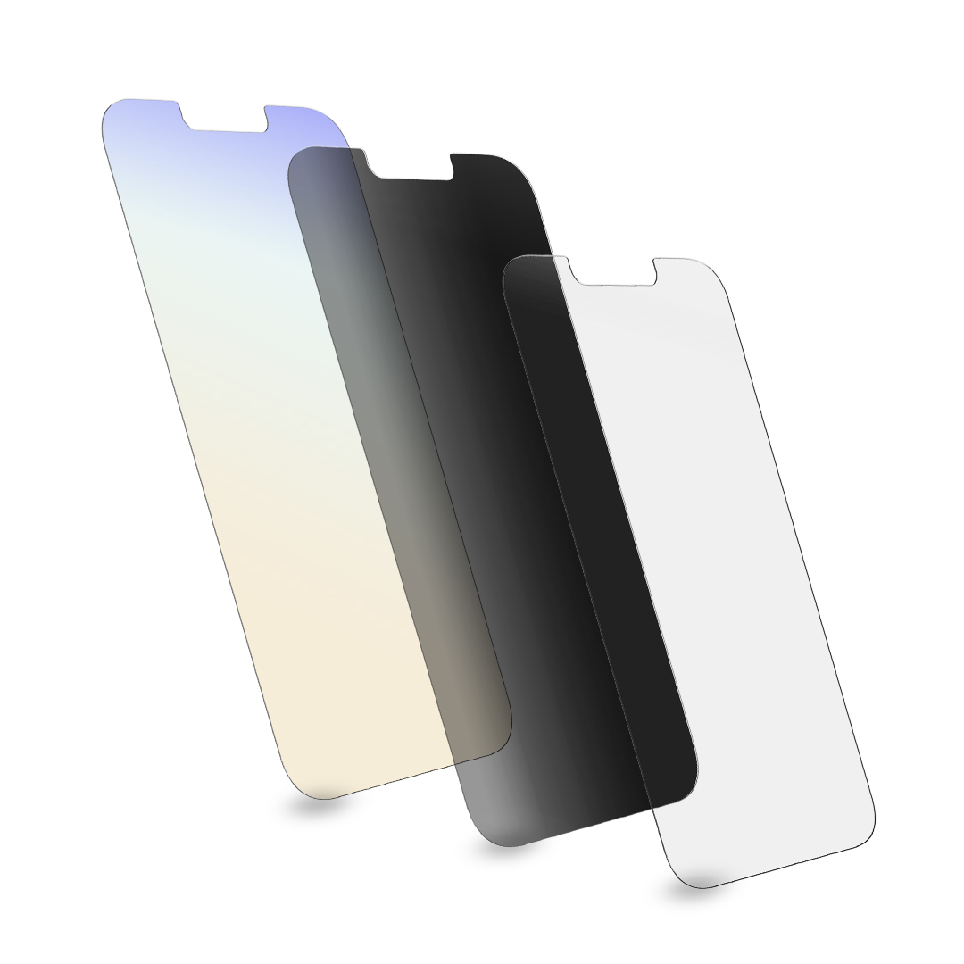 Three variations of screen protection 
